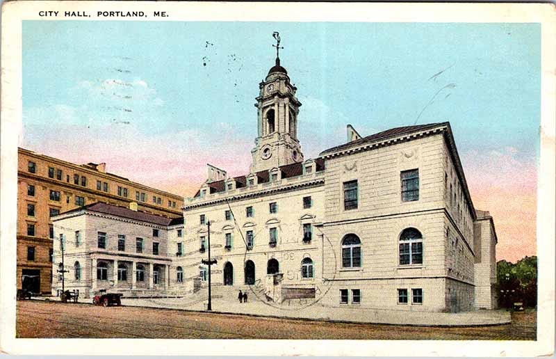 Postcard BUILDING SCENE Portland Maine ME m/09 AM5506