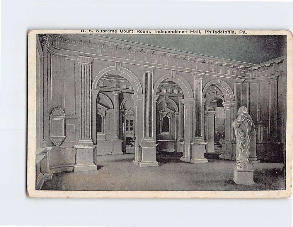 Postcard US Supreme Court Room Independence Hall Philadelphia Pennsylvania USA