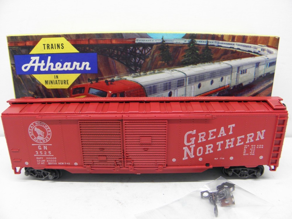 Athearn 50' Double Door Auto Car - Great Northern - Gn #3525 -Ho Scale- Used