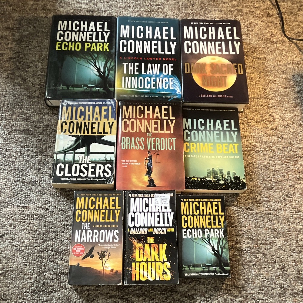 Michael Connelly Book Lot(9) Mix of Hardcover and paperback