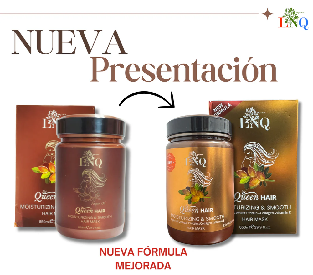 Hair Mask Queratine Effect  QUEEN HAIR LNQ / Mascarilla con efecto Keratina LNQ
