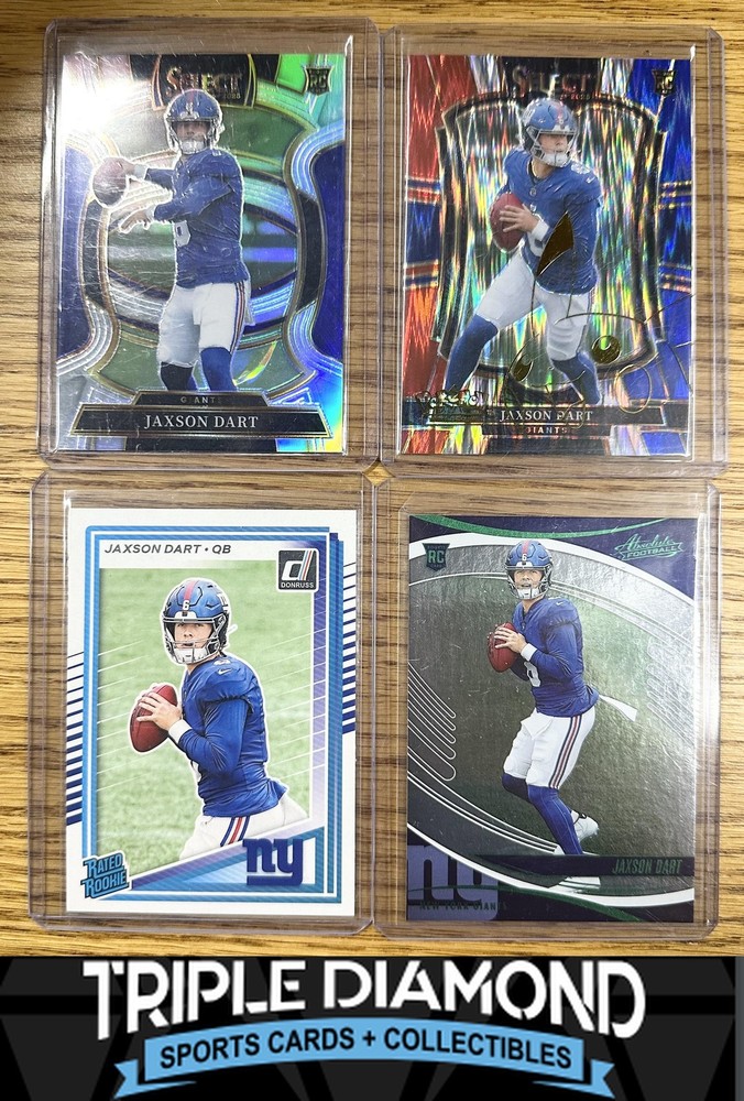 2025 Jaxson Dart Assorted Rookie Lot of 4 Cards NY Giants W162