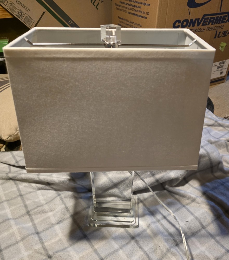 Beautiful Clear Ralph Lauren Lamp Working See Pictures Great Condition