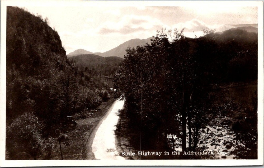 Adirondack Mts State Highway RPPC Postcard $5-Photo Co Canton NY Vintage