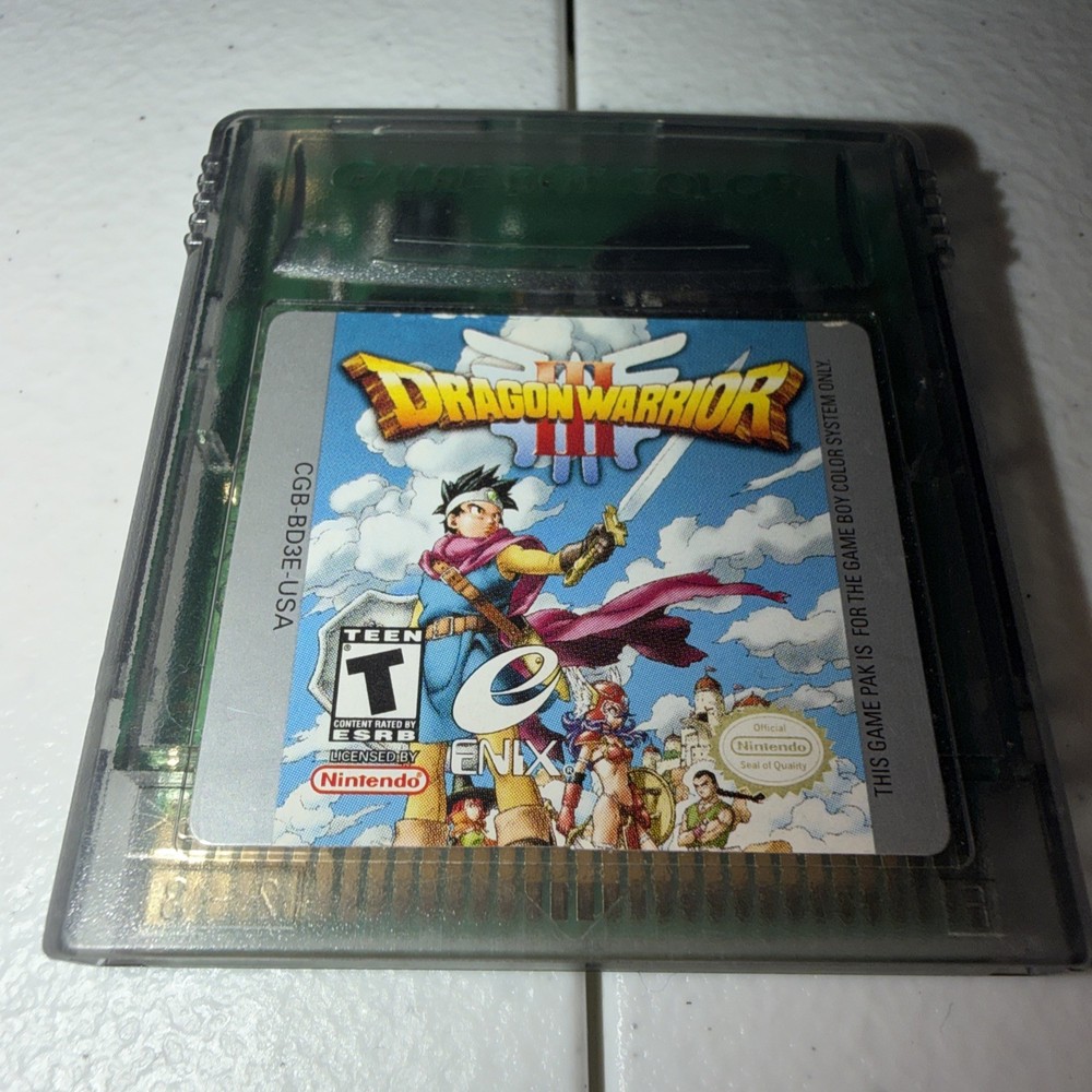Dragon Warrior III - Nintendo Game Boy Color DW3 Cart Only, Saves - Read Desc.