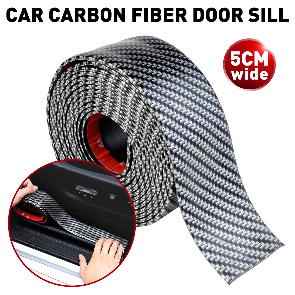 2M x 5CM Black Car Door Sill Protector Anti-Scratch Sticker  