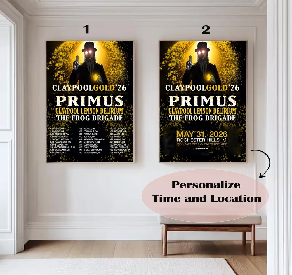 Les Claypool Claypool Gold 2026 Summer Tour Poster