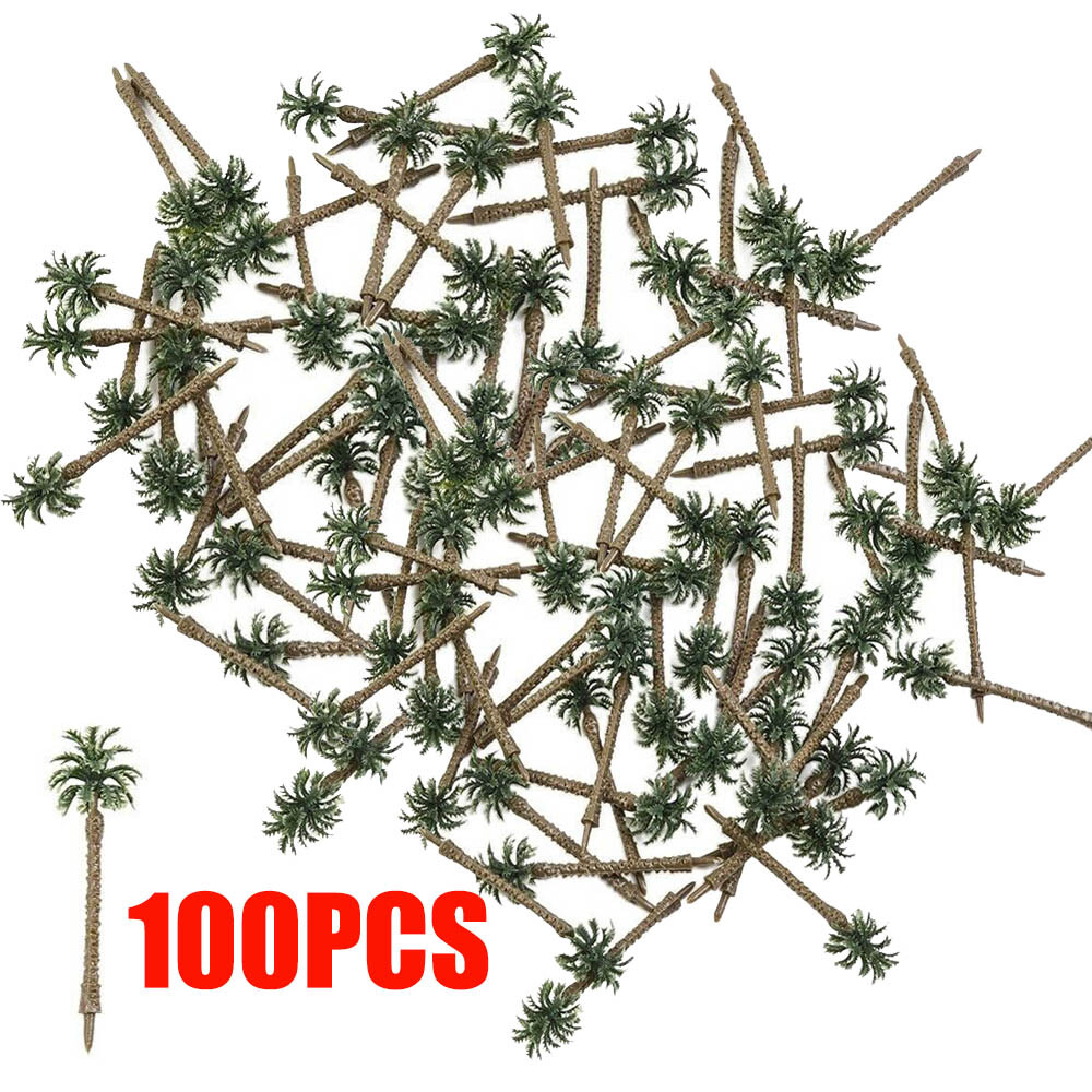 USA Coconut Palm Trees For N Or HO Scale Layout Model Tree 70mm Set of 100