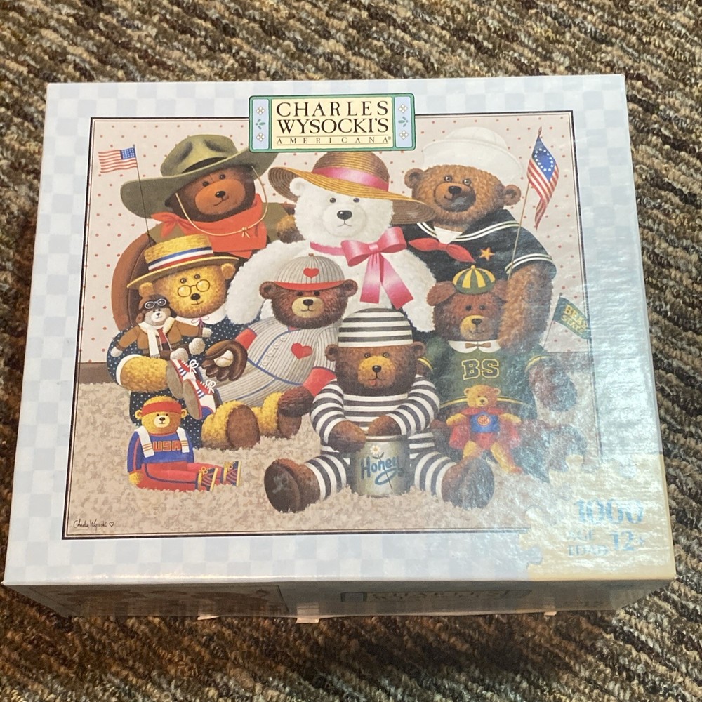 Charles Wysockis 1000 PC Puzzle “The Gangs All Here” 2006 Hasbro Complete