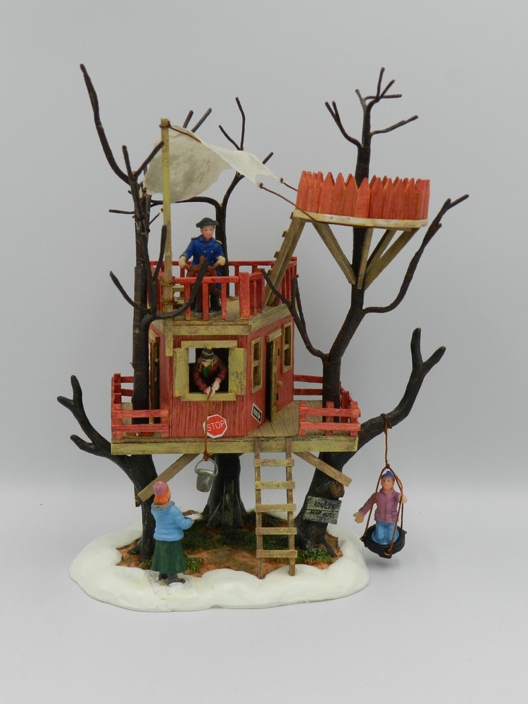 Lemax 2004 Keep Out Treehouse 44250M Christmas Village Table Accent for Adults-image
