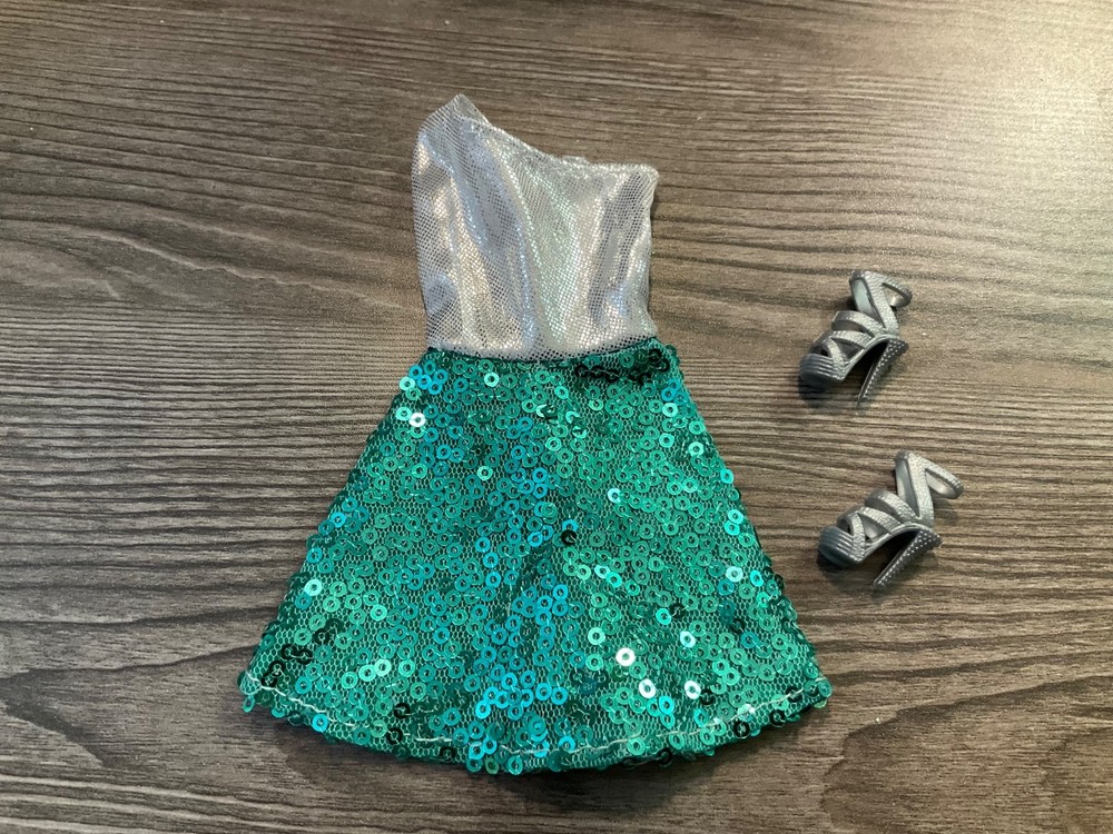 Mattel  Barbie Doll Clothes Multicolor Dress Shoes Outfit Set Lot
