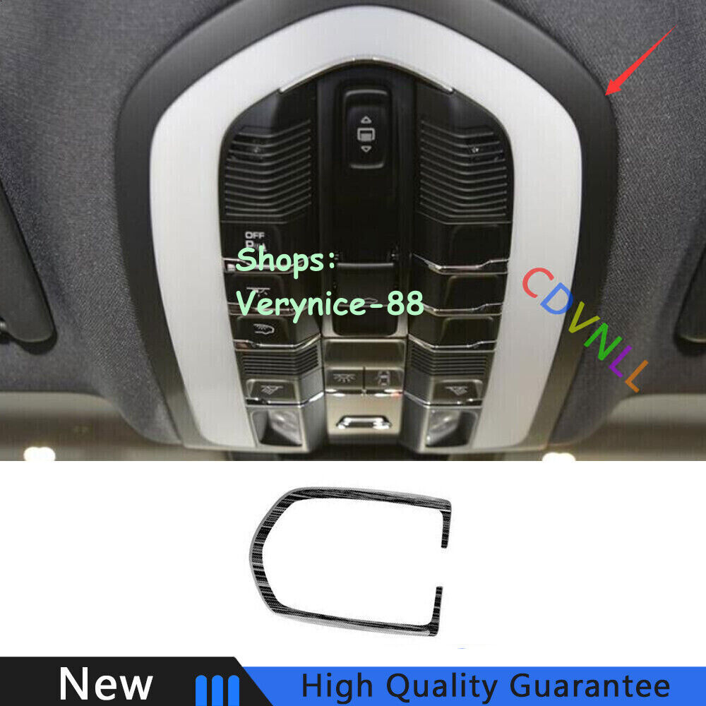 Black Titanium Front Reading Light Frame Trim for 2015-2021 Porsche Macan