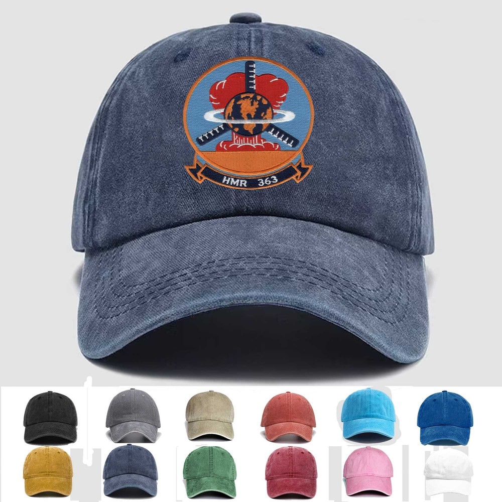 Custom Embroidered Hat HMR-363 Helicopter Transport Squadron, Veteran Cap, Gift