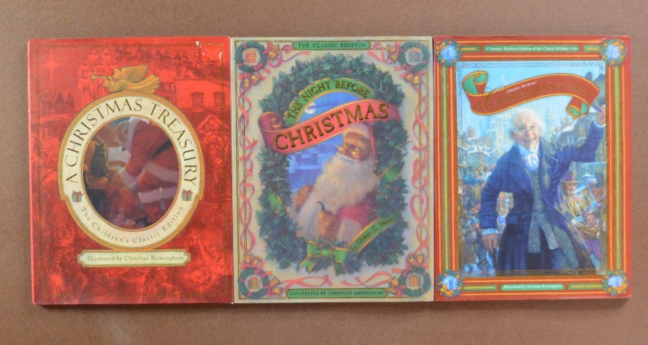 Lot of 3 Christian Birmingham Christmas Books A Christmas Carol Night Before J15
