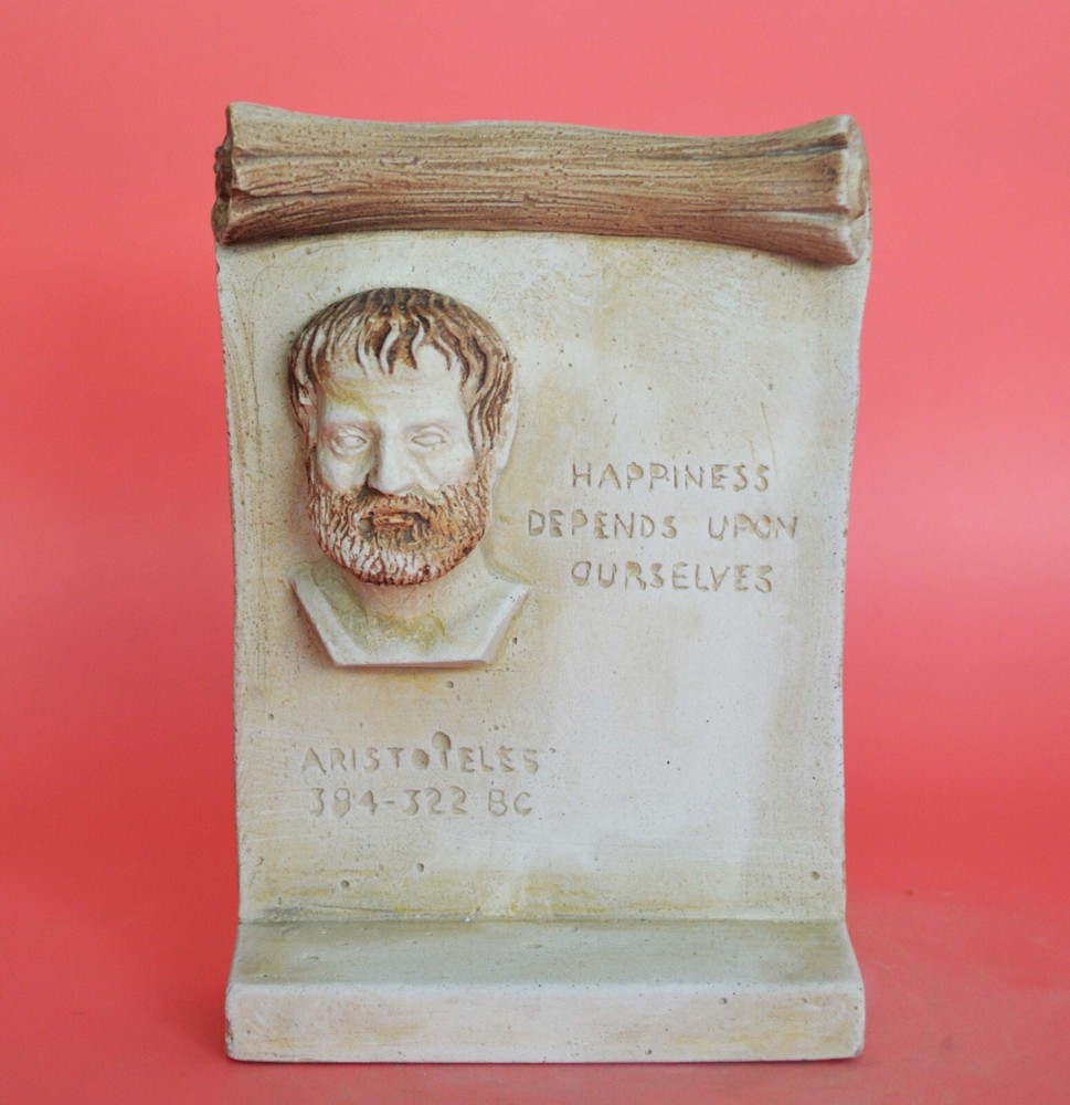 Aristotle small relief with Quote - Western Philosophy - Aristoteles