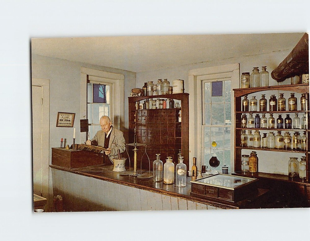 Postcard Druggist Shop The Farmers' Museum Cooperstown New York USA