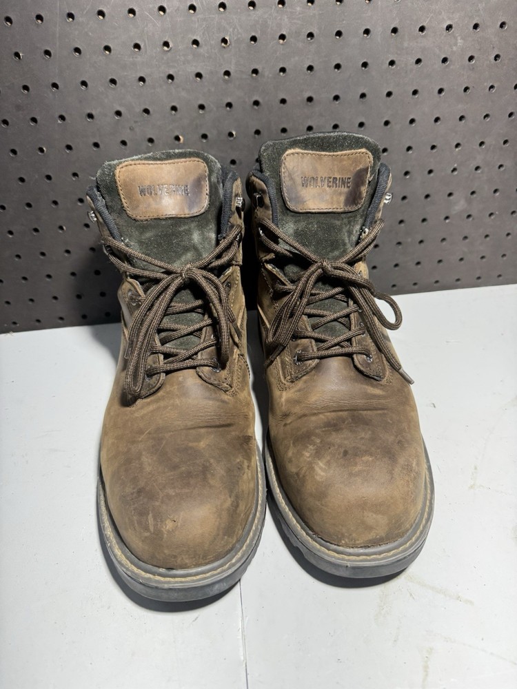 Wolverine W10633 6 Inch WP ST Dark Brown Work Boots for Men Size 13M