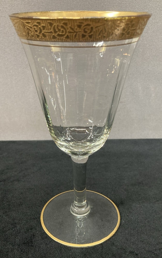Franciscan Optic Laurel Gold Encrusted Rim Replacement Wine Glass 8oz