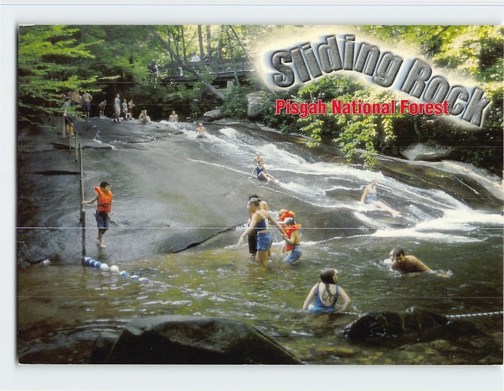 Postcard Sliding Rock Pisgah National Forest North Carolina USA