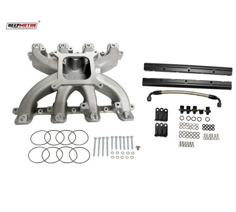 High-Performance Aluminum EFI Intake Manifold for LS1 LS2 LS6 Engines with Fuel Rail