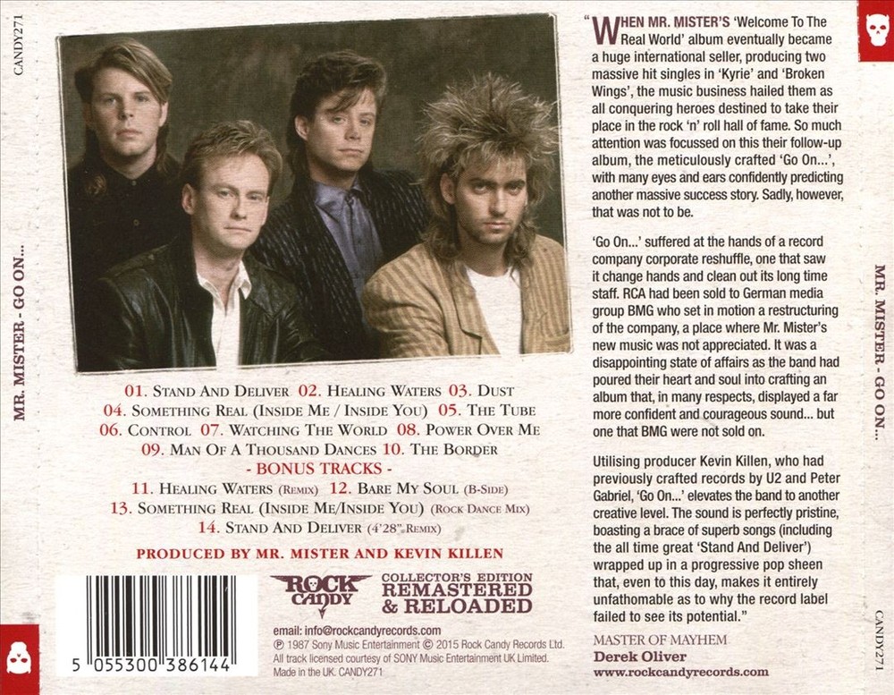 Mr. Mister Go On… New Cd