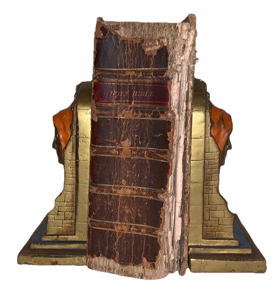 1813, Beautiful Large Antique Holy Bible, Leather, Philadelphia, No Reserve
