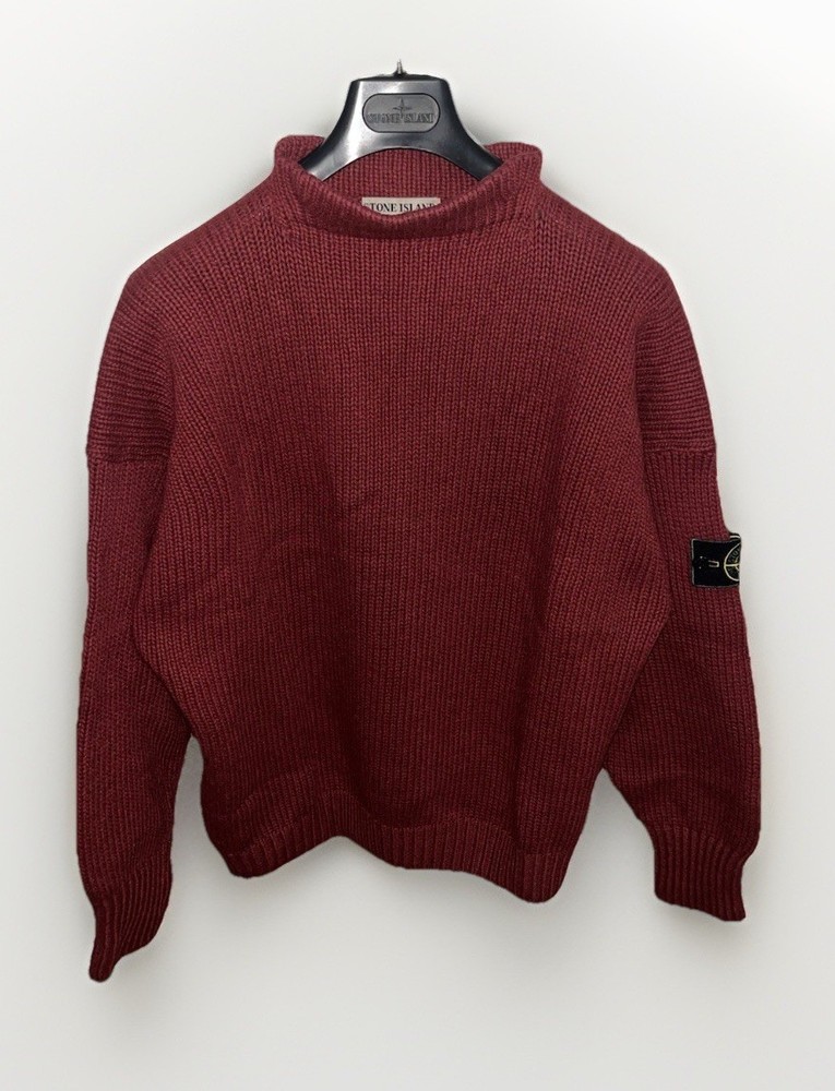 Stone Island A/W 1989 Vintage Wool Jumper Green Edge Badge Massimo Osti