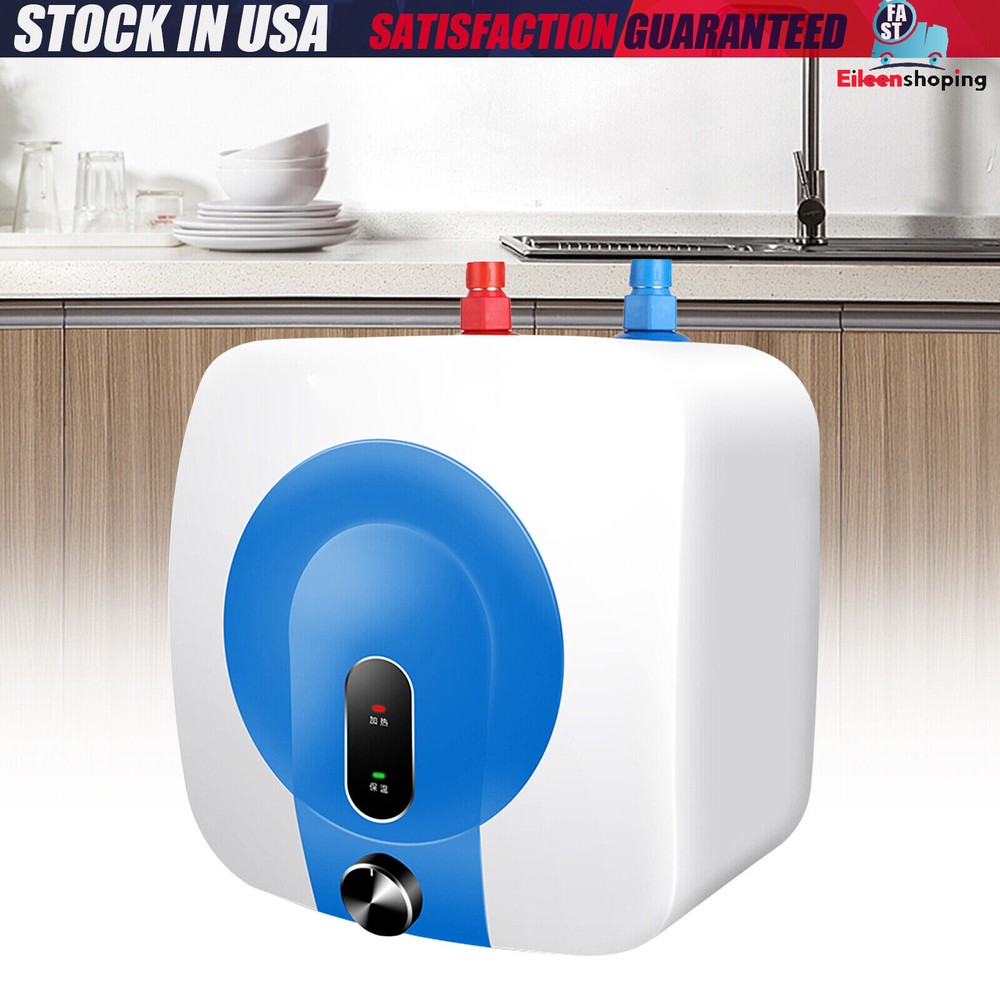 8L Electric Hot Water Heater 110V Compact Mini-Tank Storage, RV Small Output HOT