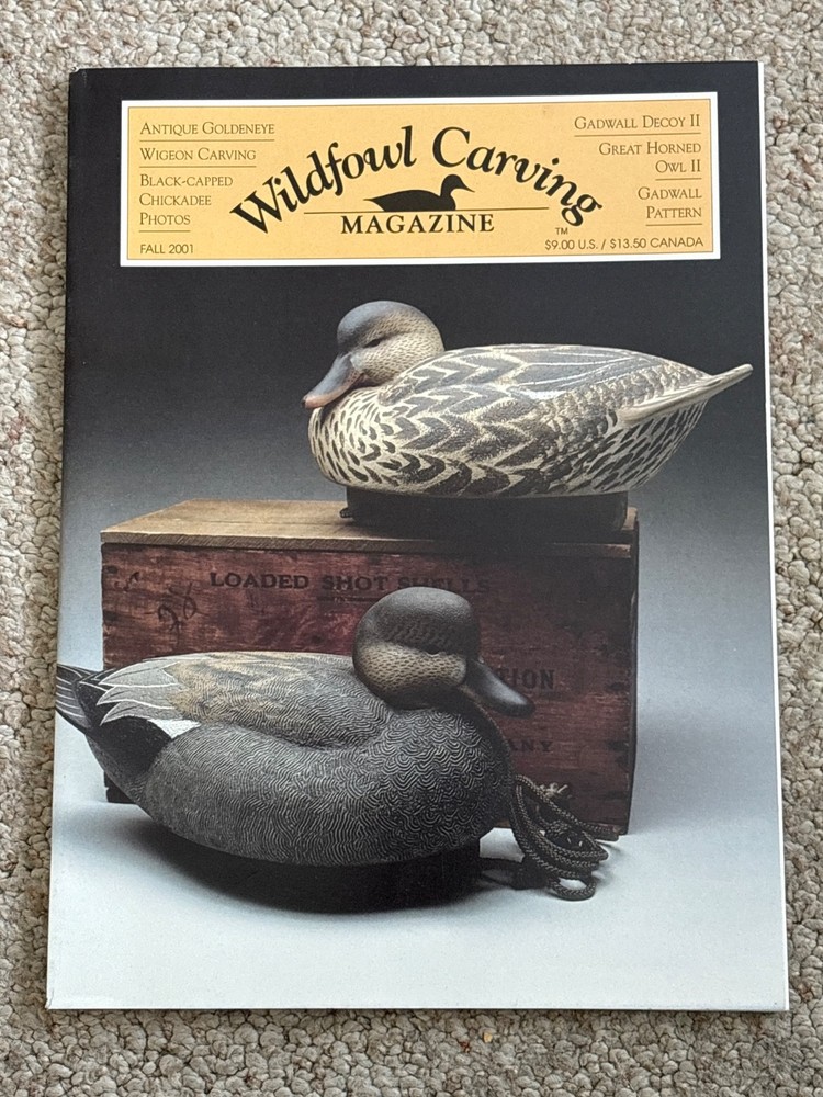 Wildfowl Carving Magazine - Fall 2001 excellent