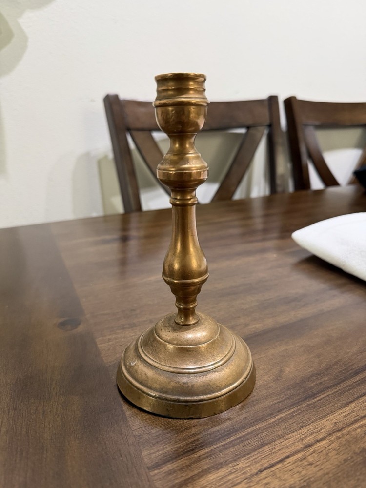 antique 19th-century  brass candlestick Holder