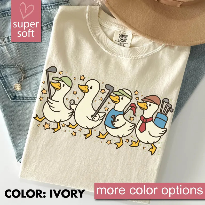 Silly Goose Golf Comfort Tee Funny Golfer Gift Bird Lover