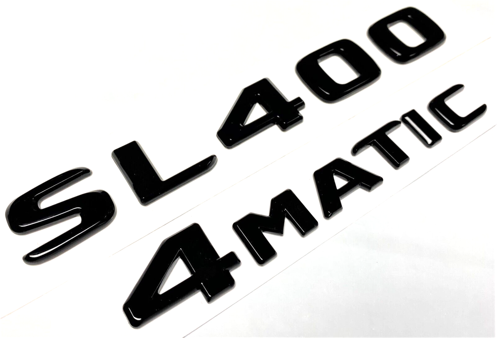 2 SL400+4MATIC BLACK FOR MERCEDES REAR TRUNK EMBLEM BADGE PLATE DECAL NUMBER