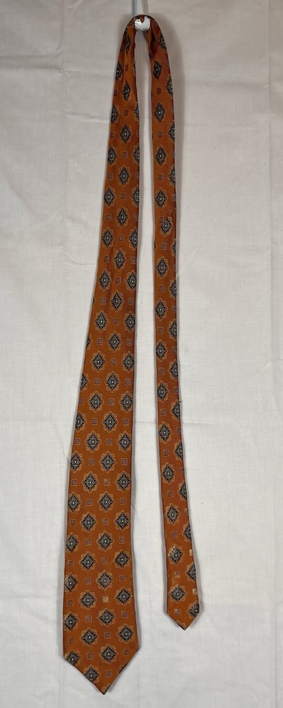 JZ Richard’s JZ Boulder Neck Tie Extra Long Silk Handmade USA 3.75” X 68” Longs