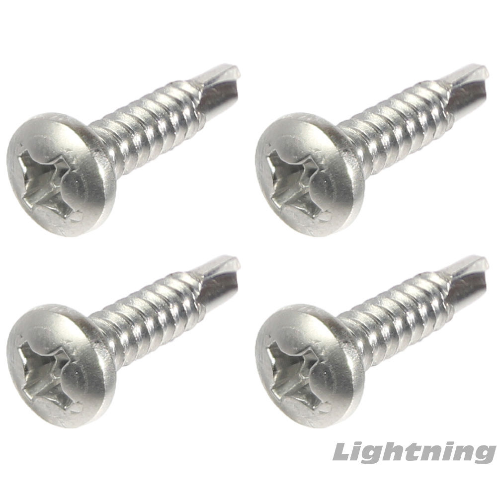 Self Drill Tek Screws Phillips Pan head Stainless Steel #12 x 1