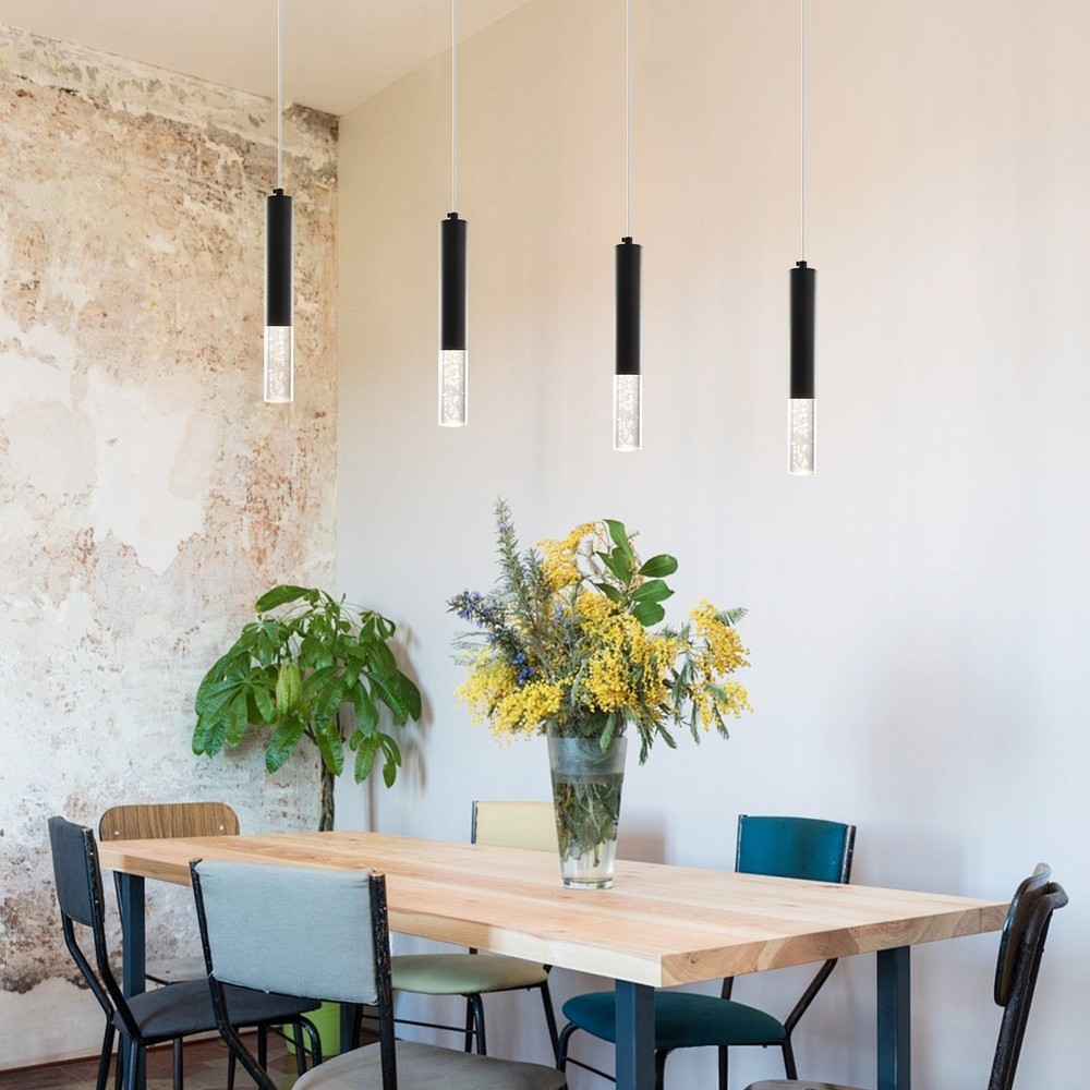 Classic Semi-Flush Single Cylinder LED Pendant Light Fixture