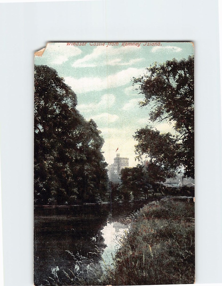 Postcard Windsor Castle from Romney Island England