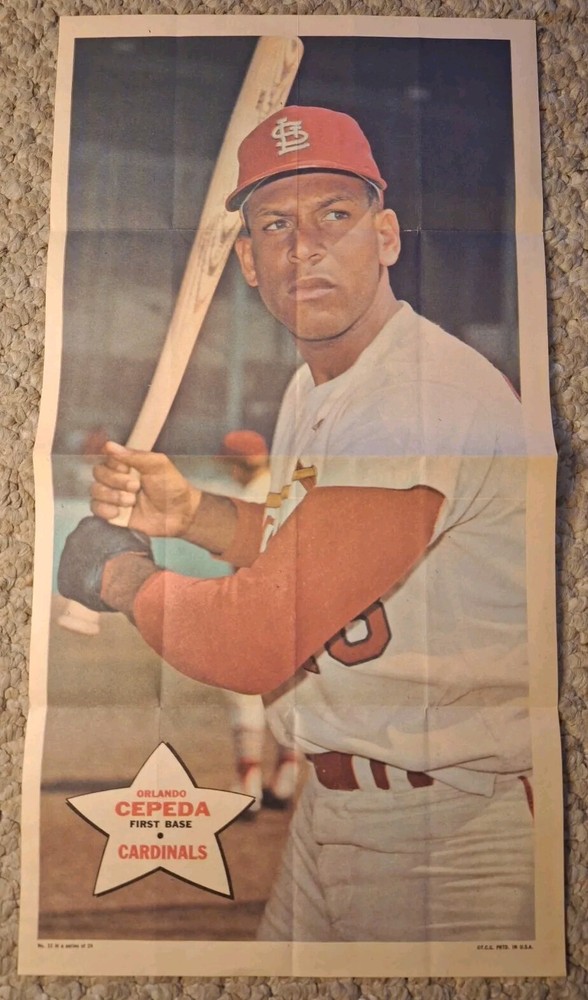 1968 Topps Posters Set-Break # 12 Orlando Cepeda *EX MINT