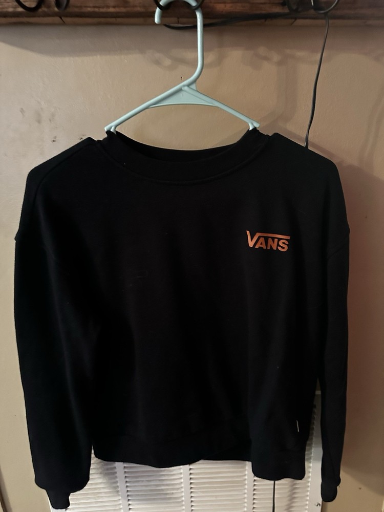 Vans Off The Wall Cropped Crew Neck Sweatshirt Size XS