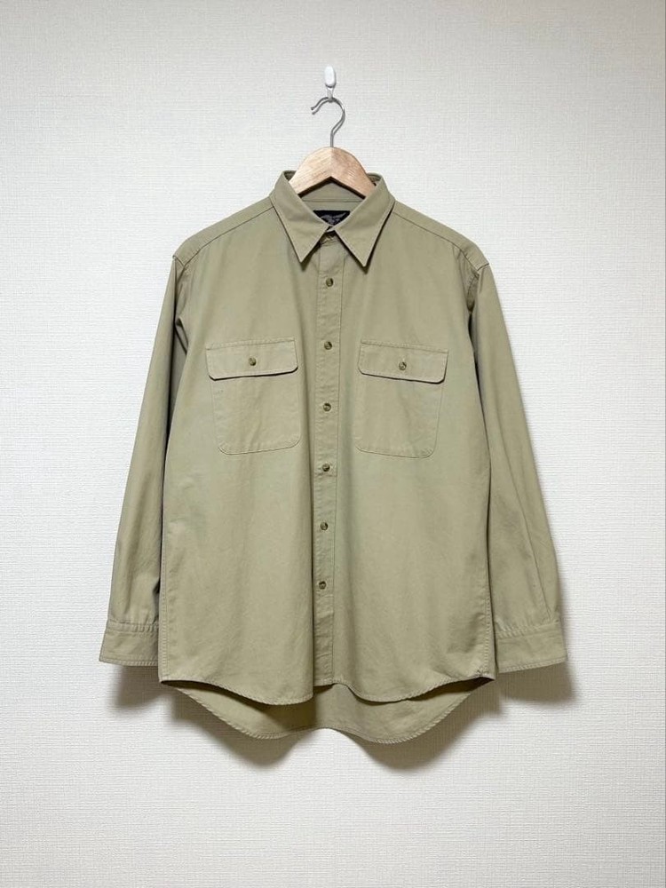 Willis&Geiger Vintage Long Sleeve Work Shirt L Double Pocket