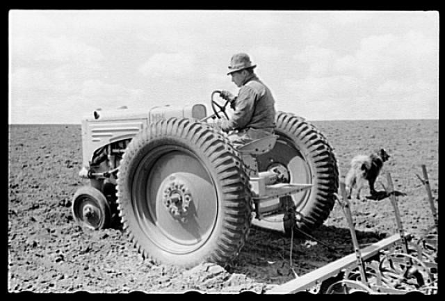 Grundy County Iowa Farm Tractor Driver 1940 John Vachon FSA Farm Life