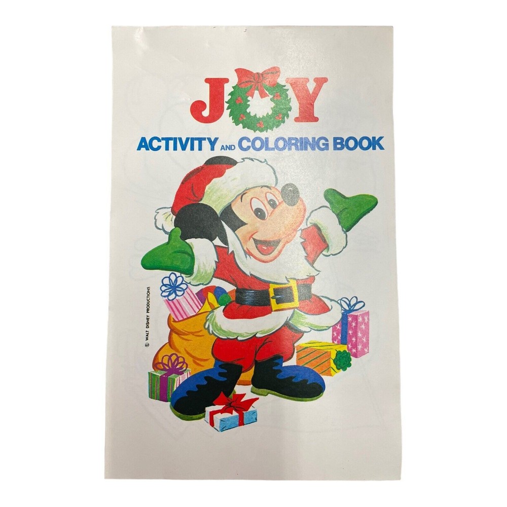 Vintage Walt Disney Joy Activity And Coloring Book Magazine Pamphlet Disneyland