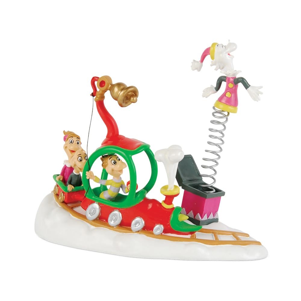 Dr. Seuss Grinch Village Who-Ville Resin Toy Store Figurine Iron Base