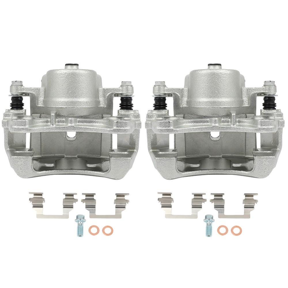 Pair of Front Brake Calipers with Brackets for 2004-2012 Chevy Malibu
