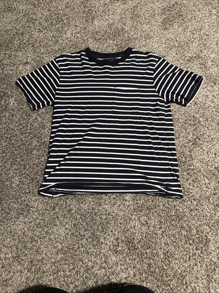 Navy and White Striped Shirt Gap Size M Men’s