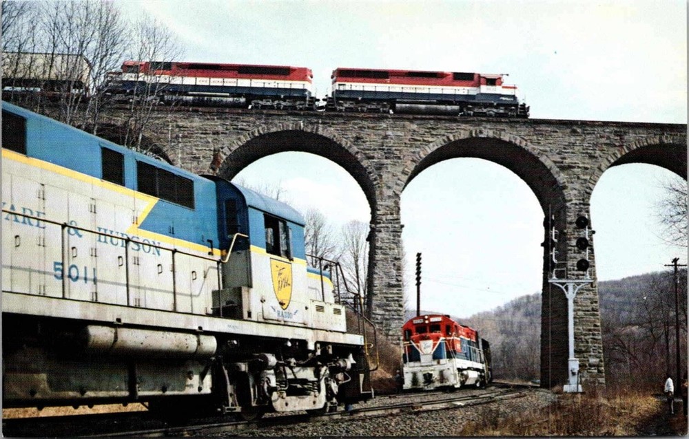 STARUCCA VIADUCT Lanesboro Pennsylvania PA Trains Railroad Postcard