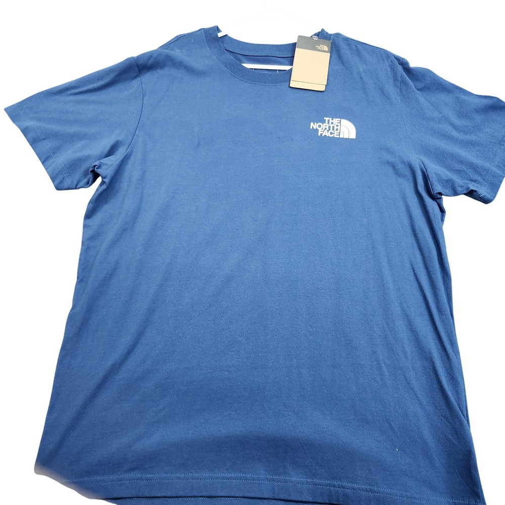 The North Face Shirt Mens XL Blue Box NSE Never Stop Exploring Graphic Tee