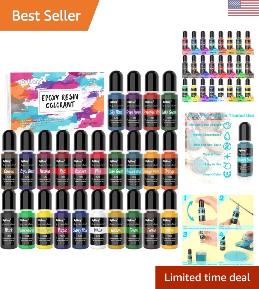 24 Highly Concentrated Liquid Epoxy Resin Pigments in Vibrant Colors
