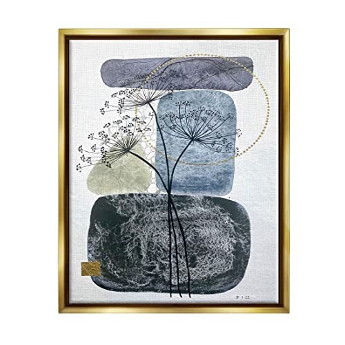 Modern Layered Botanical Pebbles Floating Framed Wall Art, Design by Jocelyn ...