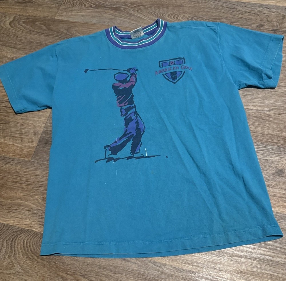 Vintage 90's American Golf T-Shirt Size Large Made in USA
