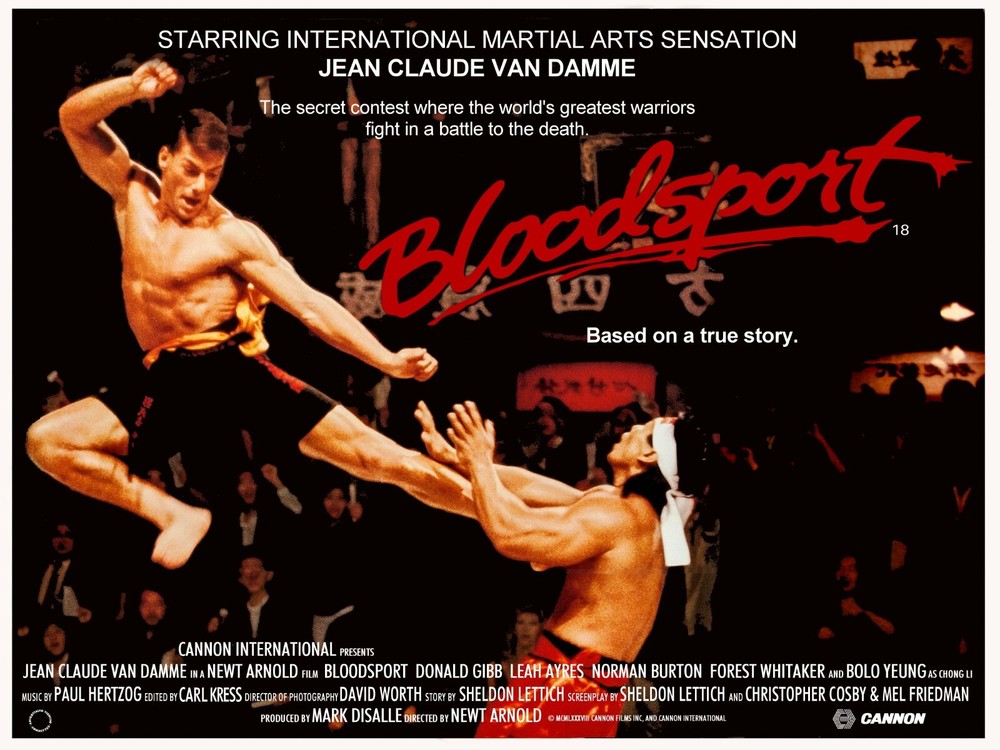 BLOODSPORT 1988 UK  quad poster print 30x40